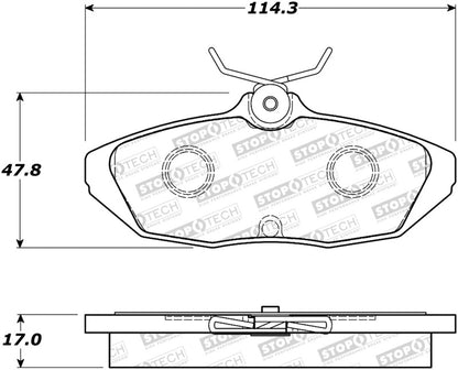 StopTech Premium Ceramic Front Brake Pads - 308.05990 Stoptech