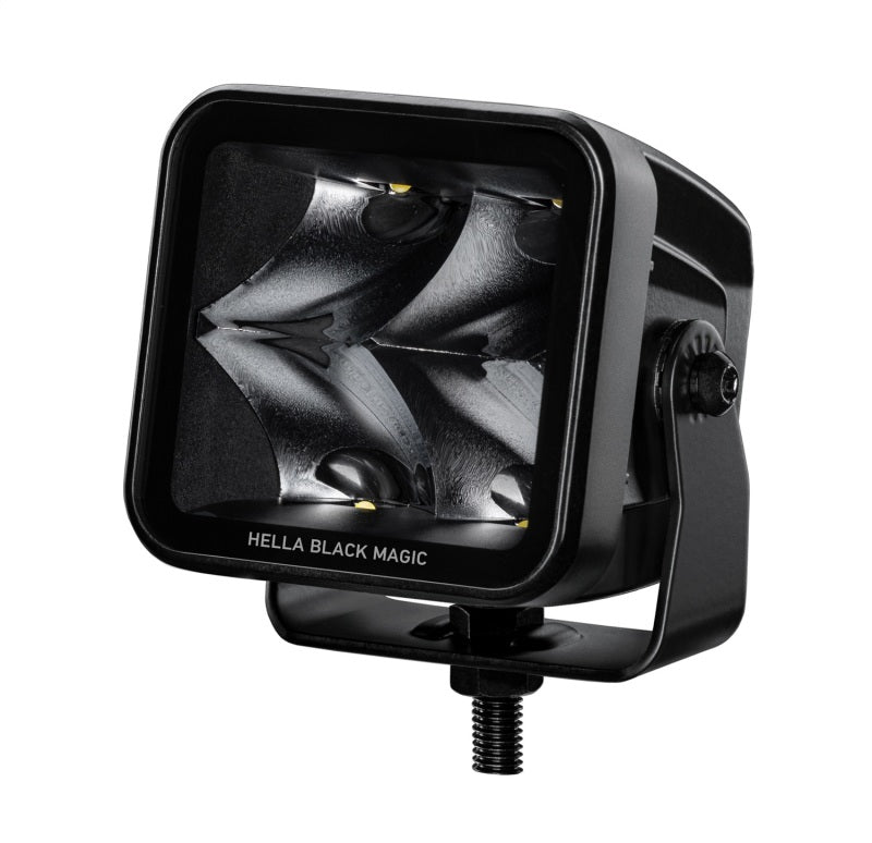 Hella Universal Black Magic 3.2in L.E.D. Cube Kit - Flood Beam (Long Range) Hella
