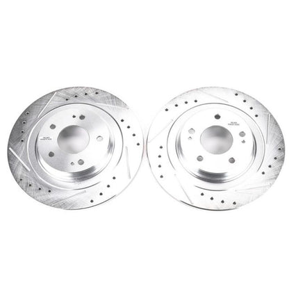 Power Stop 2018 Mitsubishi Eclipse Cross Rear Evolution Drilled & Slotted Rotors - Pair PowerStop