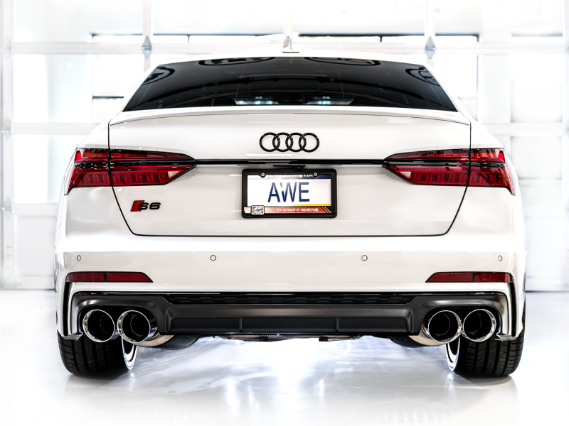 AWE Tuning 19-23 Audi C8 S6/S7 2.9T V6 AWD Touring Edition Exhaust - Chrome Silver Tips AWE Tuning