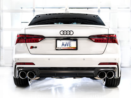 AWE Tuning 19-23 Audi C8 S6/S7 2.9T V6 AWD Touring Edition Exhaust - Chrome Silver Tips AWE Tuning
