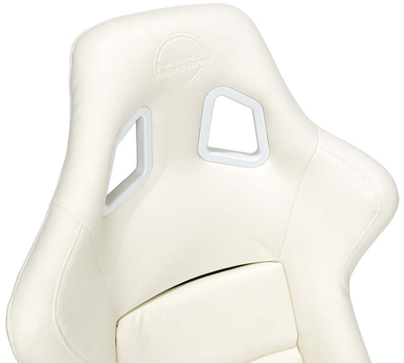 NRG Innovations Vinyl Fiberglass Bucket Seat - Large - White – FRP-302WT-V