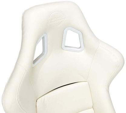 NRG Innovations Vinyl Fiberglass Bucket Seat - Large - White – FRP-302WT-V