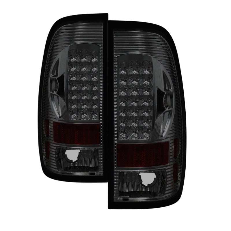 Xtune Ford F150 Styleside 97-03 / F250/350/450/550 99-07 LED Tail Lights Smoke ALT-ON-FF15097-LED-SM SPYDER