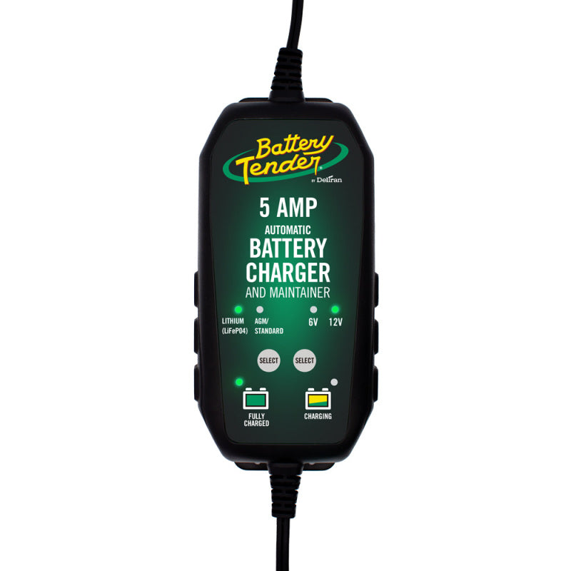 Battery Tender 12V 5AMP Lead Acid and Lithium Selectable Battery Charger Battery Tender