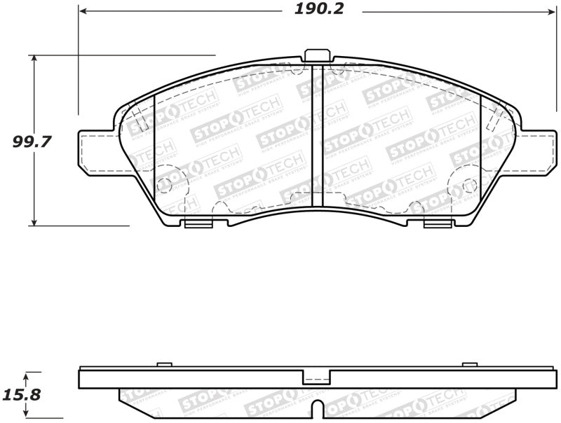 StopTech Premium Ceramic Front Brake Pads - 308.15920 Stoptech