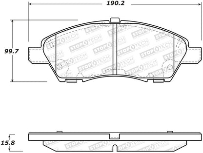 StopTech Premium Ceramic Front Brake Pads - 308.15920 Stoptech