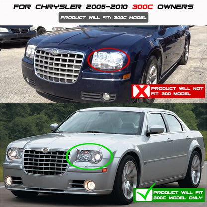 Spyder Chrysler 300C 05-10 Projector Headlights LED Halo LED Blk (Not Included) PRO-YD-C300C-HL-BK SPYDER