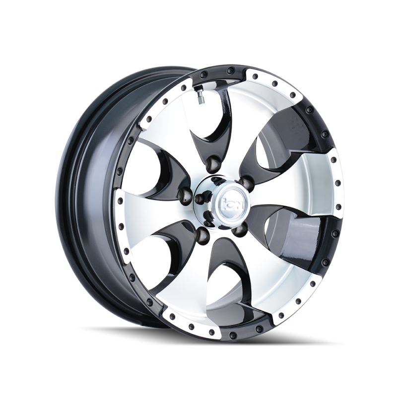 ION Type 136 14x6 / 5x114.3 BP / 0mm Offset / 83.82mm Hub Black/Machined Wheel