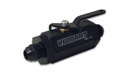 Vibrant -4AN to -4AN Male Shut Off Valve - Black Vibrant