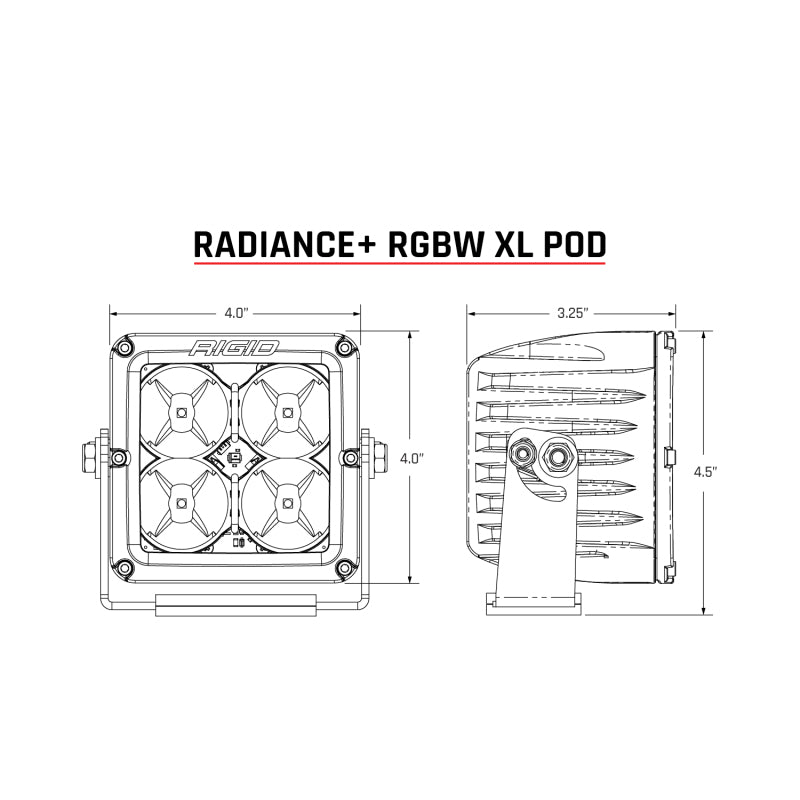 Rigid Industries Radiance+ Pod XL RGBW - Pair Rigid Industries