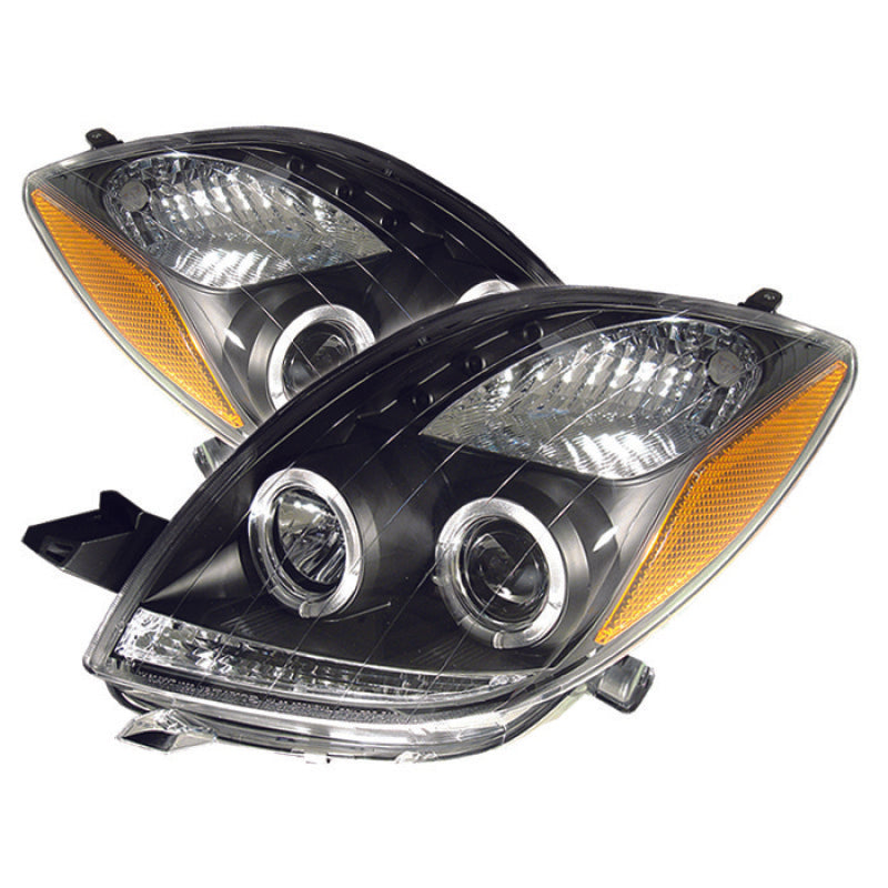 Spyder Toyota Yaris 06-08 2DR Projector Headlights LED Halo- LED Blk PRO-YD-TYA06-HL-BK SPYDER