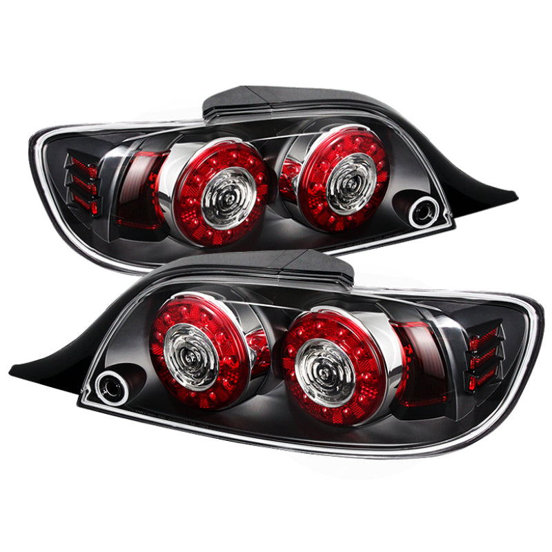 Xtune Mazda Rx-8 04-08 LED Tail Lights Black ALT-ON-MRX804-LED-BK SPYDER