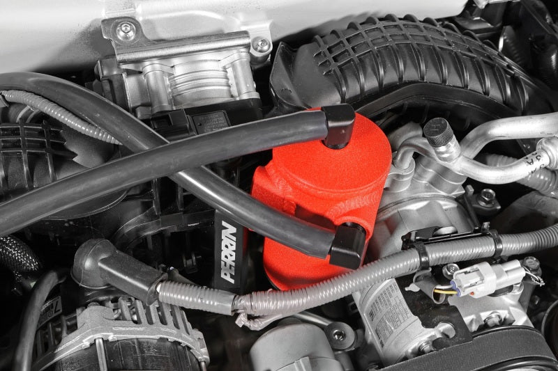 Perrin 22-23 Subaru WRX Air Oil Separator - Red Perrin Performance