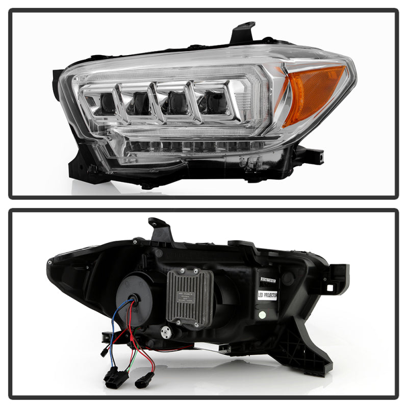 Spyder 16-20 Toyota Tacoma Halogen Model Only High-Power LED Headlights - Chrome PRO-YD-TT16HALAP-C SPYDER