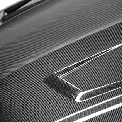 Seibon GT-style carbon fiber hood for 2012-2014 Mercedes Benz C-class (Does not fit C-63) - HD1112MBW204-GT