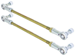RockJock Adjustable Sway Bar End Link Kit 14in Long Rods w/ Heims and Jam Nuts pair