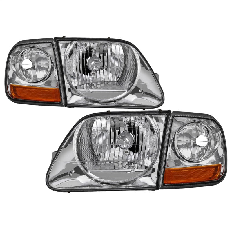 xTune 97-03 Ford F-150 4pc OEM Style Headlights w/Corner - Chrome (HD-JH-FF15097-L-SET-C) SPYDER