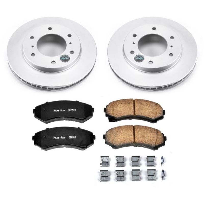 Power Stop 01-06 Mitsubishi Montero Front Z17 Evolution Geomet Coated Brake Kit PowerStop