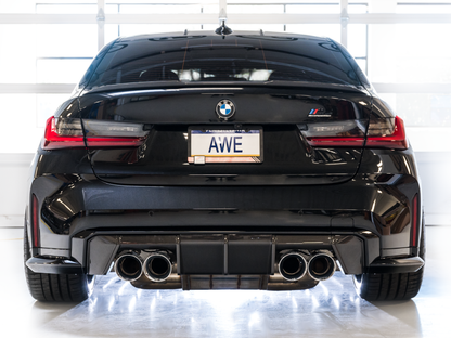 AWE SwitchPath Catback Exhaust for BMW G8X M3/M4 - Chrome Silver Tips AWE Tuning