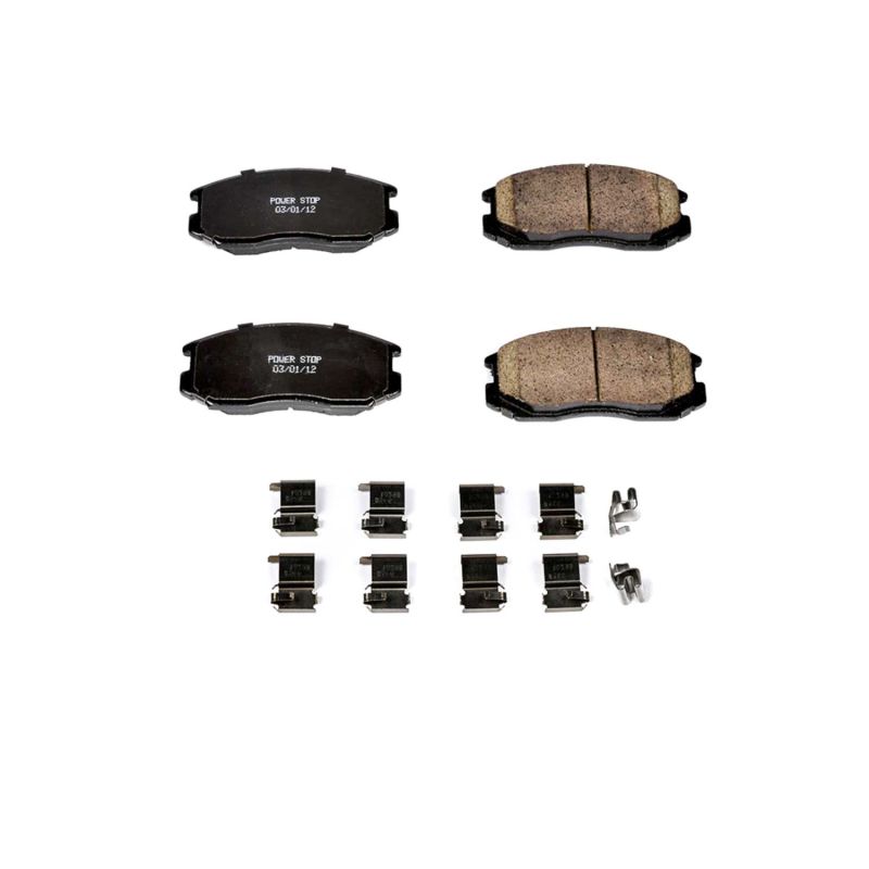 Power Stop 91-96 Eagle Summit Front Z17 Evolution Ceramic Brake Pads w/Hardware PowerStop