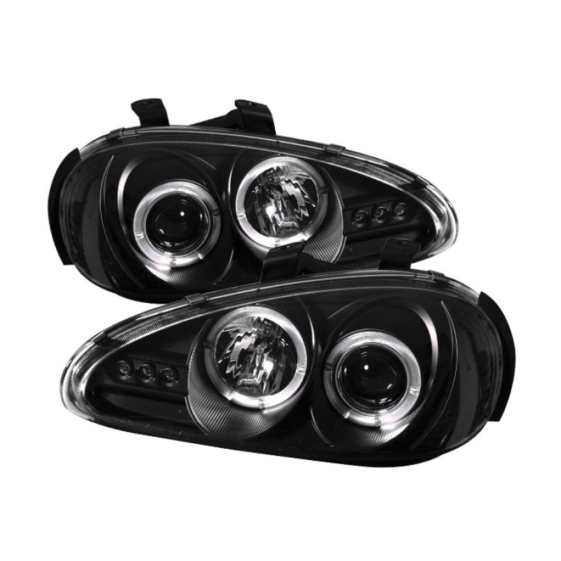 Spyder Mazda MX3 92-96 Projector Headlights LED Halo LED Black High H1 Low H1 PRO-YD-MMX392-HL-BK SPYDER