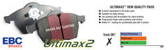 EBC 01-04 Mazda Protege 2.0 (Rear Rotors) Ultimax2 Rear Brake Pads