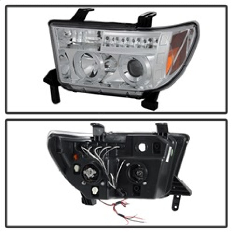 Spyder Toyota Tundra 07-13 Projector Headlights LED Halo LED Chrm PRO-YD-TTU07-HL-C SPYDER