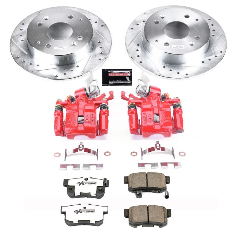 Power Stop 98-02 Honda Accord Rear Z26 Street Warrior Brake Kit w/Calipers PowerStop