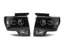 Load image into Gallery viewer, Raxiom 09-14 Ford F-150 Super White LED Halo Projector Headlights- Blk Housing (Clear Lens)