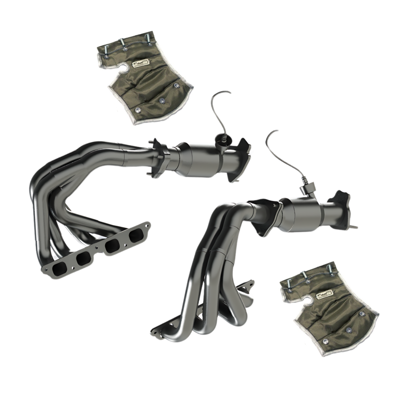 Kooks 22+ Chevrolet C8 Corvette Z06 LT6 SS Tri-Y Headers w/ GREEN Cats w/ Heat Blankets Kooks Headers