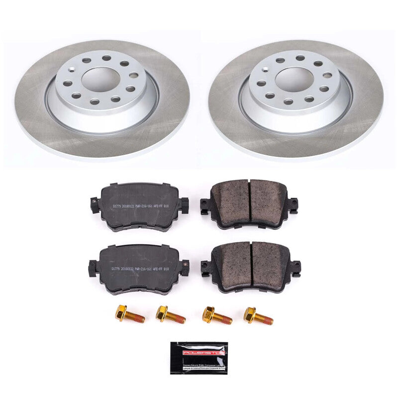 Power Stop 16-18 Audi Q3 Quattro Rear Semi-Coated Rotor Kit PowerStop