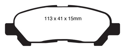 EBC GreenStuff Rear Brake Pads - DP61838 EBC