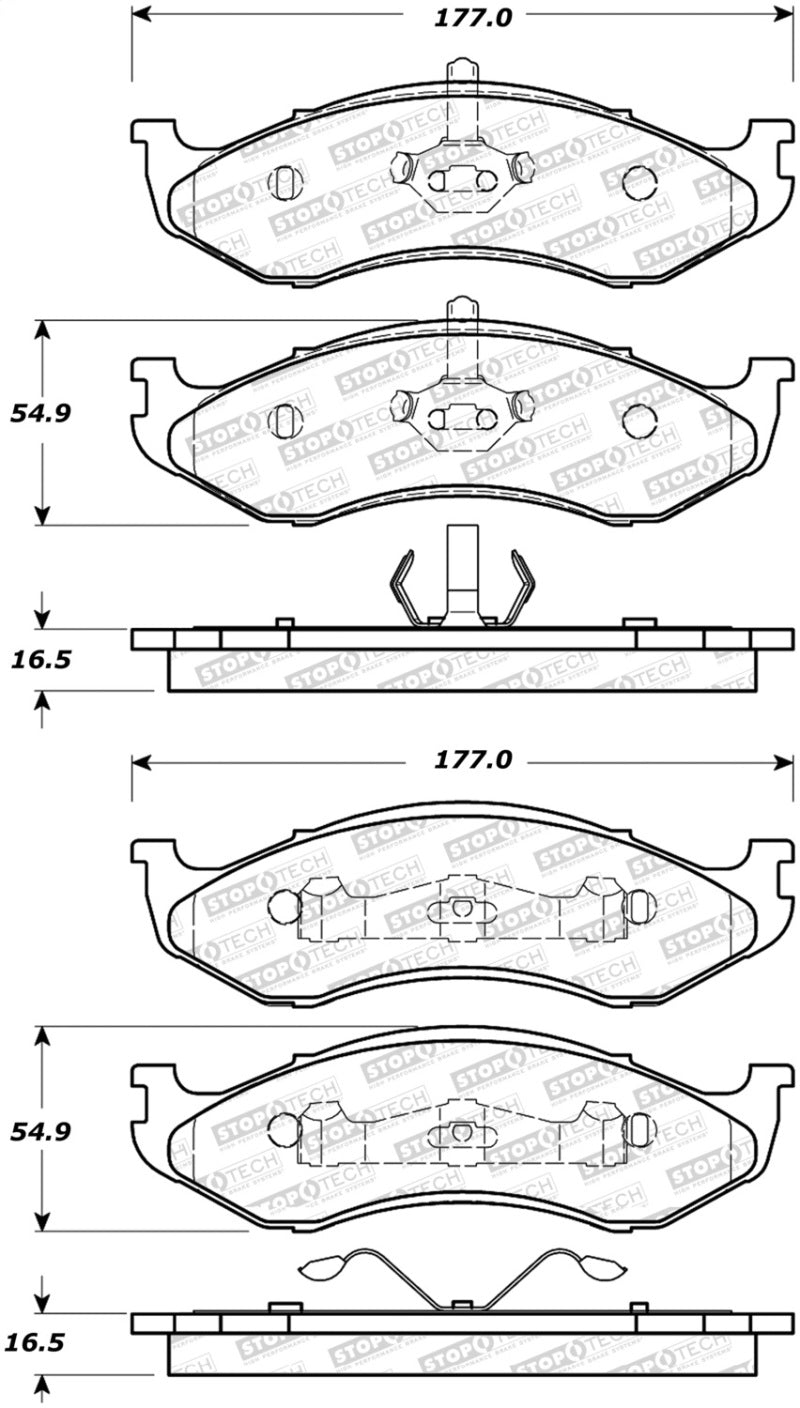 StopTech Premium Ceramic Front Brake Pads - 308.04770 Stoptech