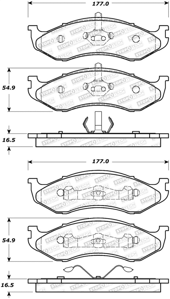 StopTech Premium Ceramic Front Brake Pads - 308.04770