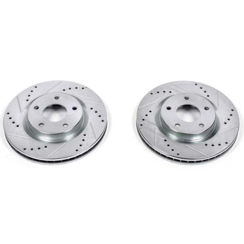 Power Stop 08-13 Nissan Rogue Front Evolution Drilled & Slotted Rotors - Pair PowerStop