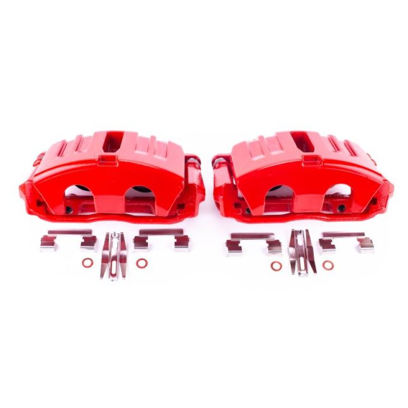 Power Stop 05-13 Chevrolet Corvette Front Red Calipers w/Brackets - Pair PowerStop