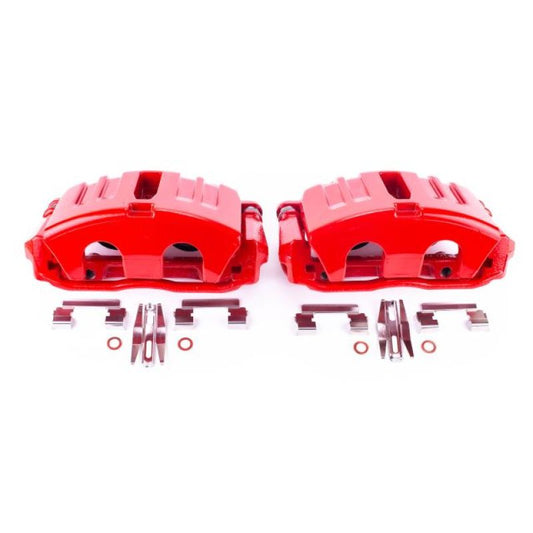 Power Stop 05-13 Chevrolet Corvette Front Red Calipers w/Brackets - Pair PowerStop