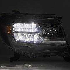 AlphaRex 05-11 Toyota Tacoma LUXX-Series LED Crystal Headlights Alpha-Black - 880733