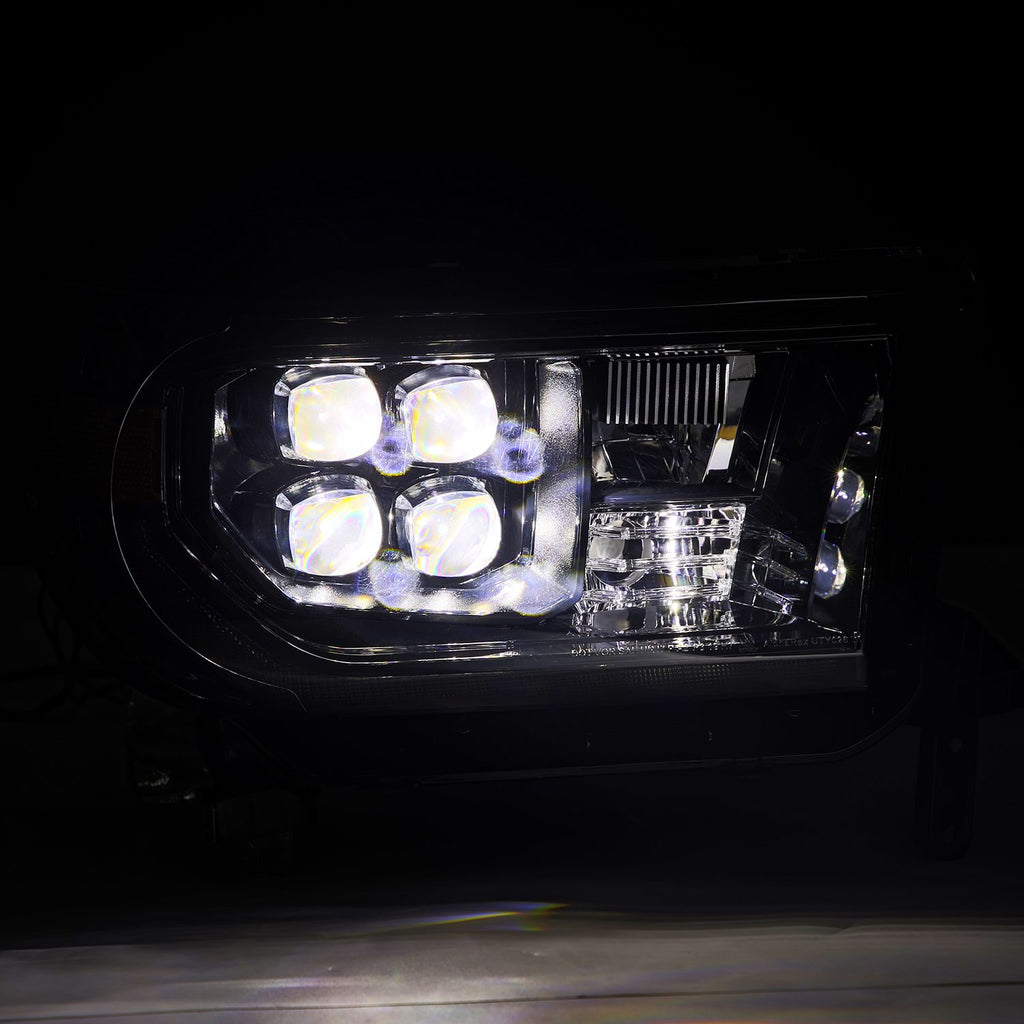 AlphaRex 07-13 Toyota Tundra/08-17 Toyota Sequoia MK II NOVA-Series LED Projector Headlights Alpha-Black (With Level Adjuster) - 880820