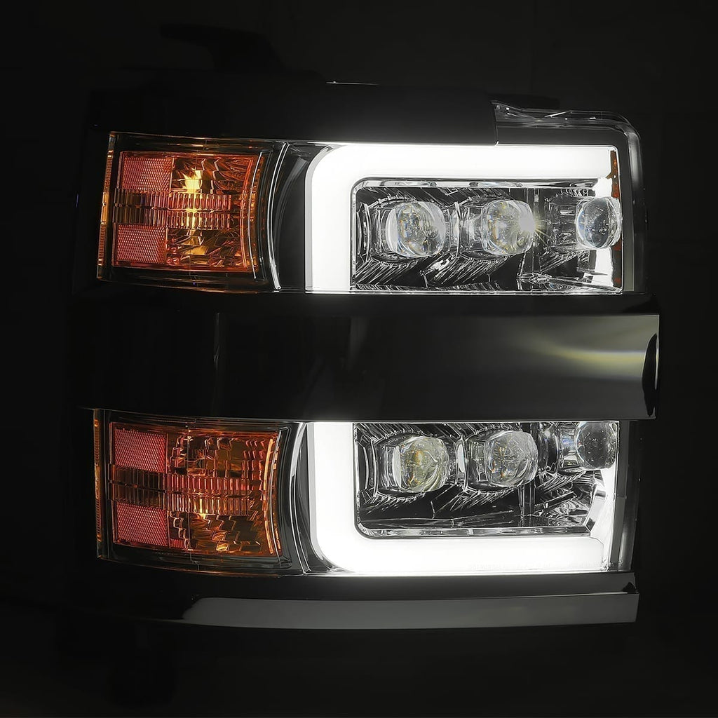 AlphaRex 880228 15-19 Chevrolet Silverado 2500HD/3500HD MK II NOVA-Series LED Projector Headlights Chrome - 880228