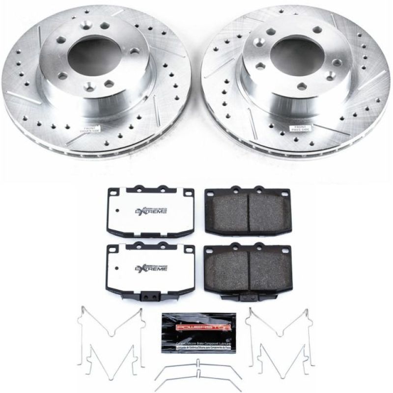 Power Stop 86-91 Mazda RX-7 Front Z26 Street Warrior Brake Kit PowerStop