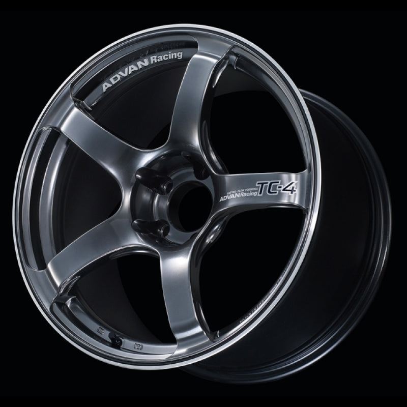 Advan YAD8G42MGMR TC4 18x8 +42 5-112 Racing Gun Metallic & Ring Wheel