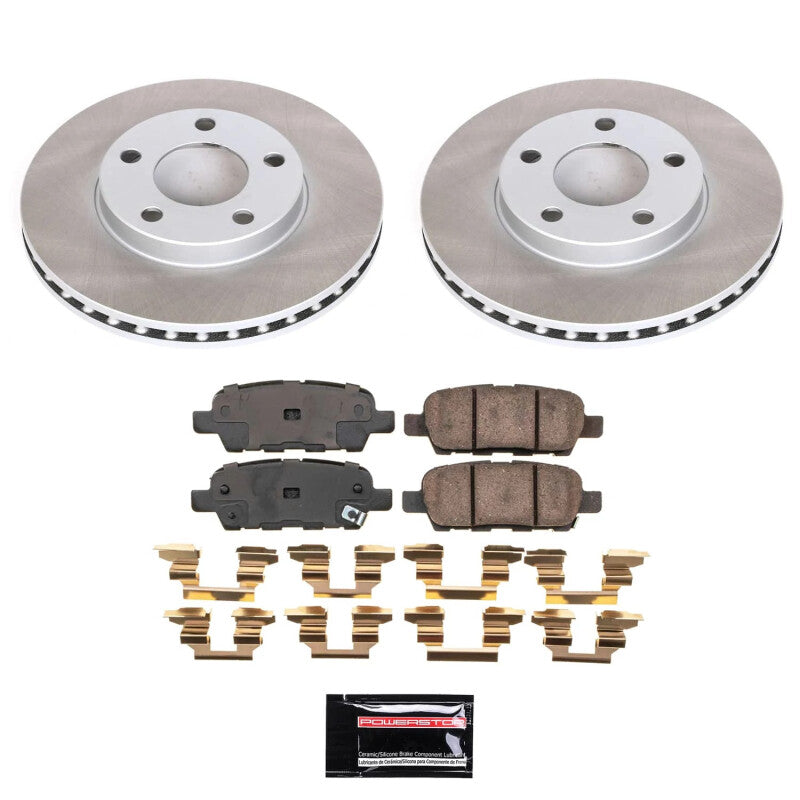 Power Stop 2009 Nissan 370Z Rear Semi-Coated Rotor Kit PowerStop