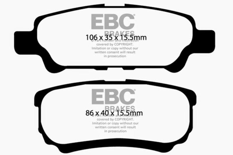 EBC YellowStuff Rear Brake Pads - DP41563R