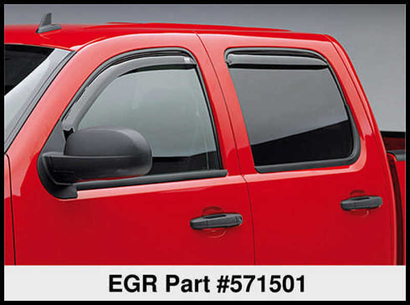 EGR 07+ Chev Silverado/GMC Sierra Ext Cab In-Channel Window Visors - Set of 4 (571501)