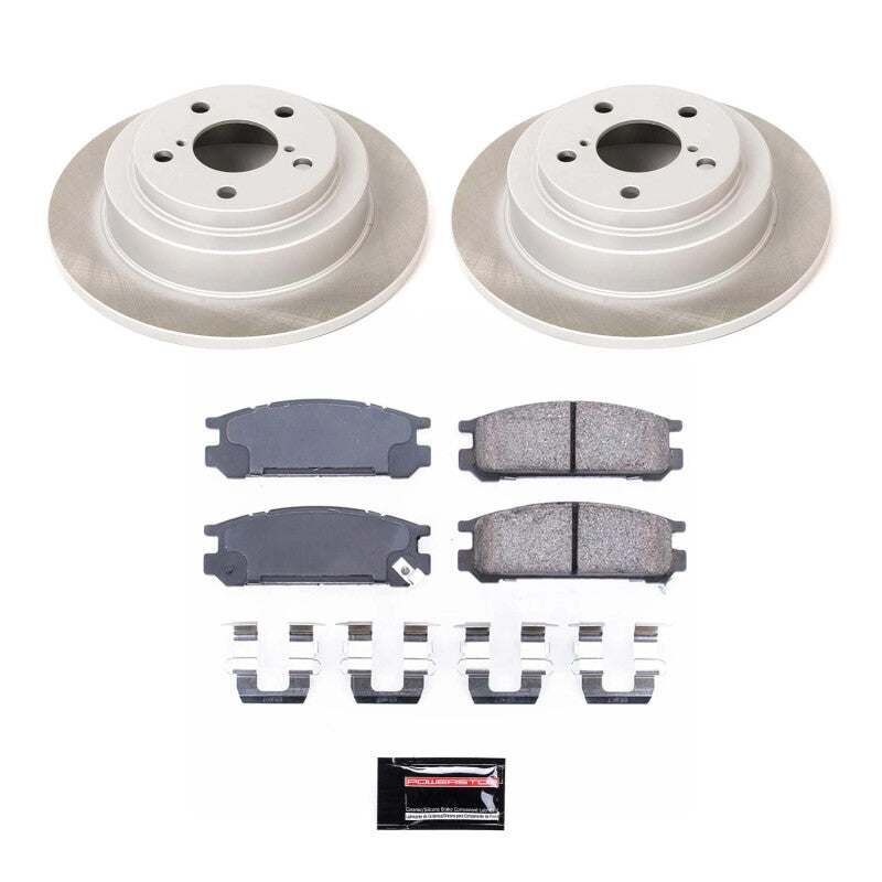 Power Stop 90-99 Subaru Legacy Rear Semi-Coated Rotor Kit PowerStop