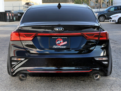 aFe Takeda 20-21 Kia Forte GT 1.6L (t) 3in to 2.5in SS Axle-Back Exhaust System w/ Carbon Fiber Tips