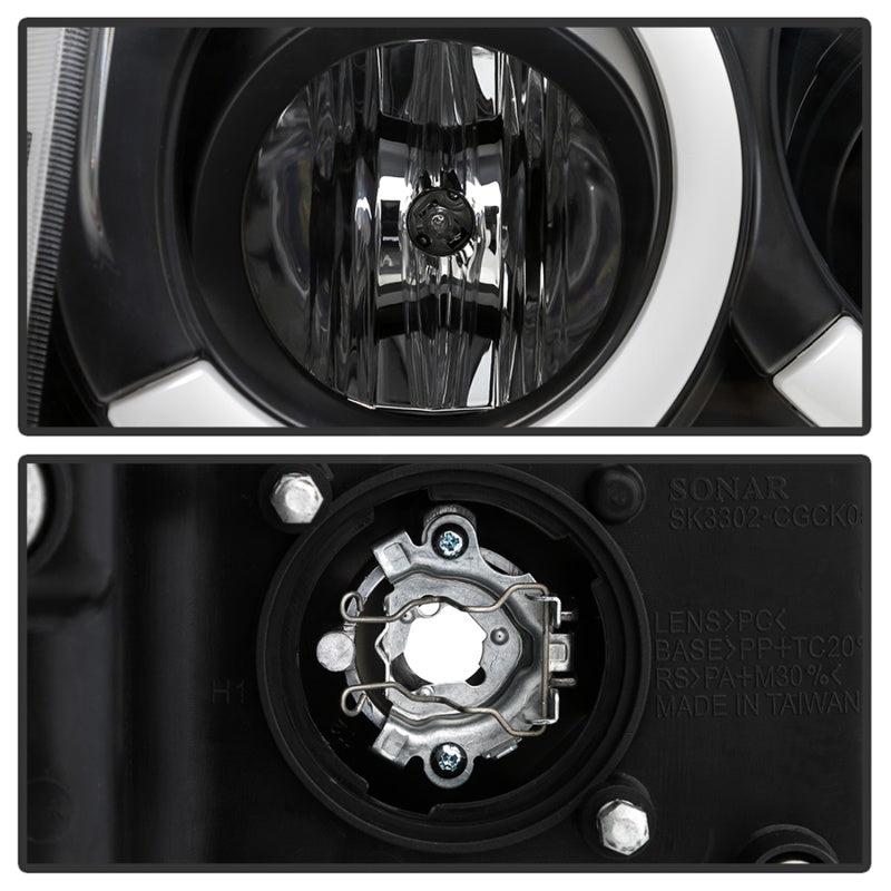 Spyder 05-07 Jeep Grand Cherokee - Light Bar Projector Headlights - Black - PRO-YD-JGC05V2-LB-BK SPYDER