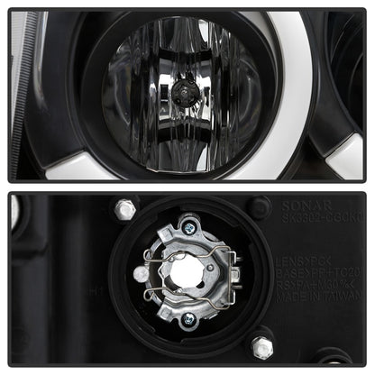 Spyder 05-07 Jeep Grand Cherokee - Light Bar Projector Headlights - Black - PRO-YD-JGC05V2-LB-BK SPYDER